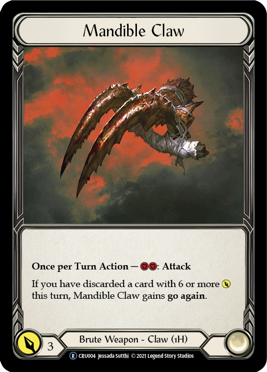 Mandible Claw [U-CRU004] (Crucible of War Unlimited)  Unlimited Rainbow Foil | Silver Goblin