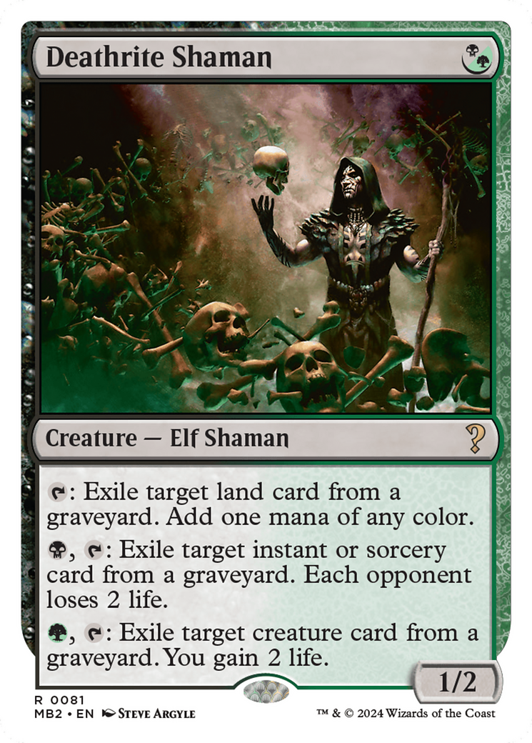 Deathrite Shaman (White Border) [Mystery Booster 2] | Silver Goblin