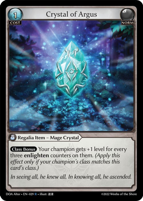 Crystal of Argus (029) [Dawn of Ashes: Alter Edition] Foil