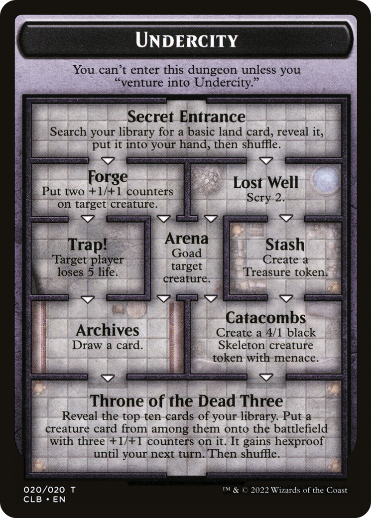 Undercity // The Initiative (020) Foil - Battle for Baldur's Gate Tokens