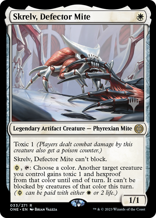 Skrelv, Defector Mite (Promo Pack) [Phyrexia: All Will Be One Promos] Foil