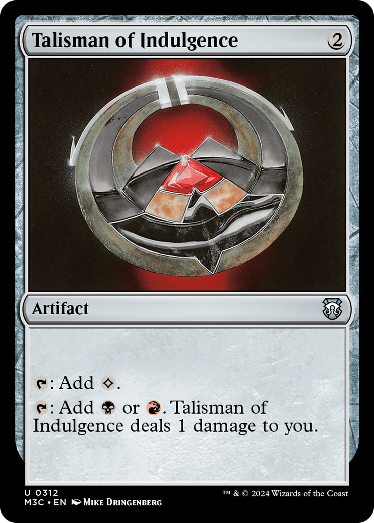 Talisman of Indulgence (Ripple Foil) [Modern Horizons 3 Commander] | Silver Goblin