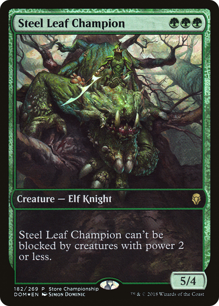 Steel Leaf Champion (Store Championship) (Full Art) [Dominaria Promos] | Silver Goblin