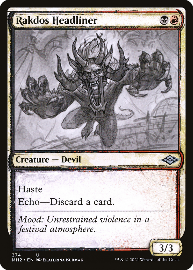 Rakdos Headliner (Sketch) [Modern Horizons 2] Foil