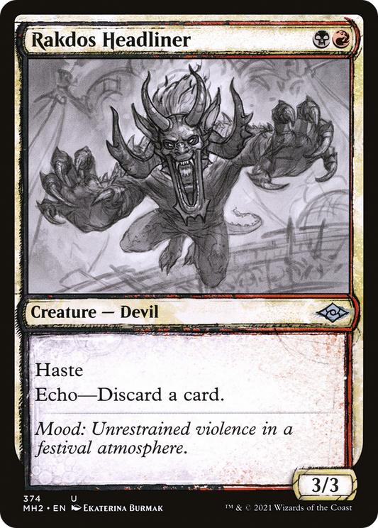 Rakdos Headliner (Sketch) [Modern Horizons 2] Foil