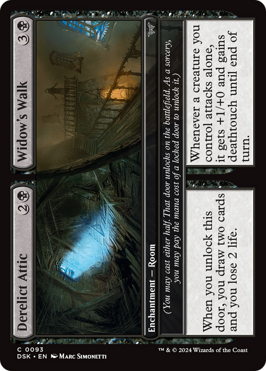 Derelict Attic // Widow's Walk [Duskmourn: House of Horror] Foil