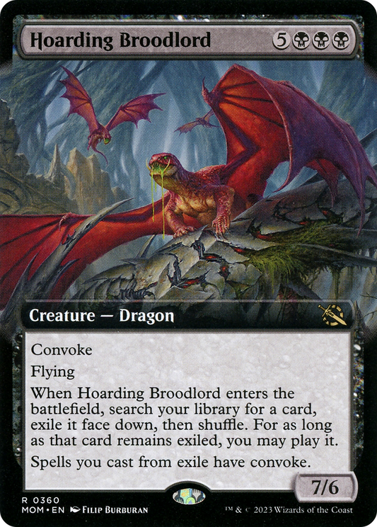 Hoarding Broodlord (Extended Art) [March of the Machine] Foil