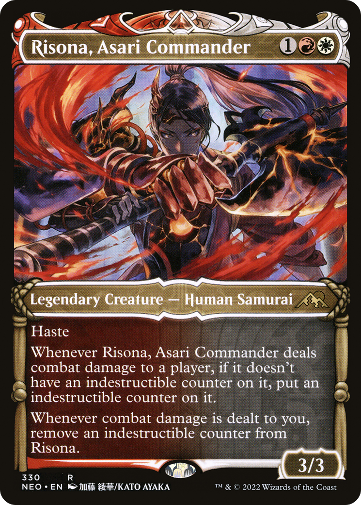 Risona, Asari Commander (Showcase) (330) Foil - Kamigawa: Neon Dynasty