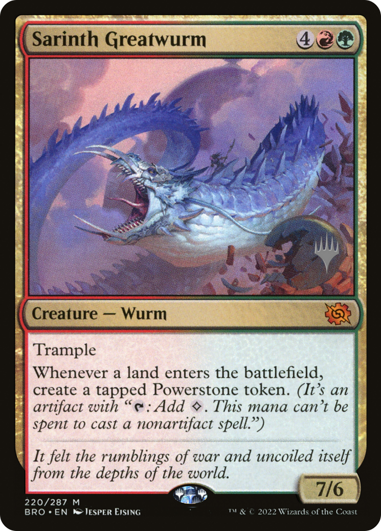 Sarinth Greatwurm (Promo Pack) [The Brothers' War Promos] Foil
