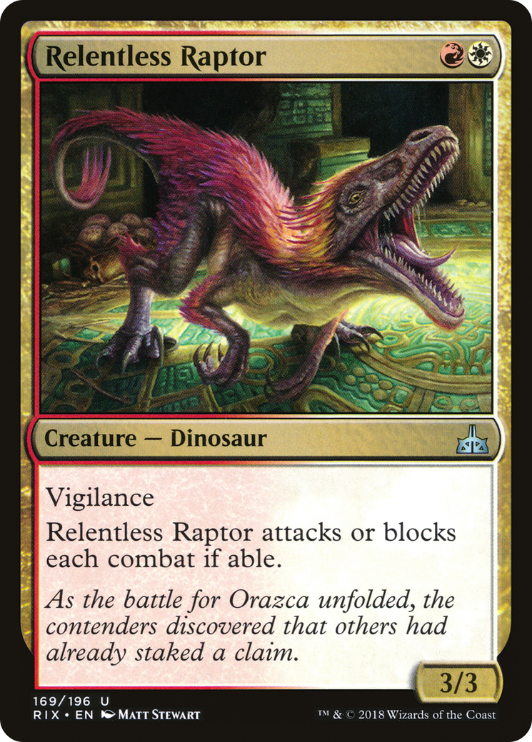 Relentless Raptor [Rivals of Ixalan] | Silver Goblin