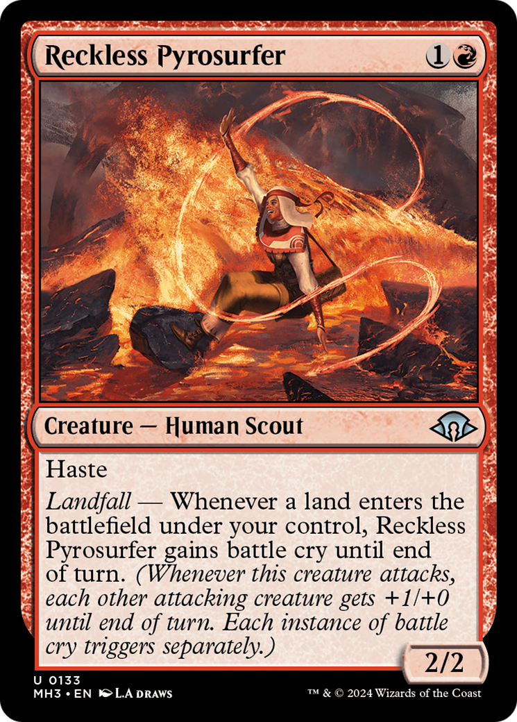 Reckless Pyrosurfer (133) Foil - Modern Horizons 3