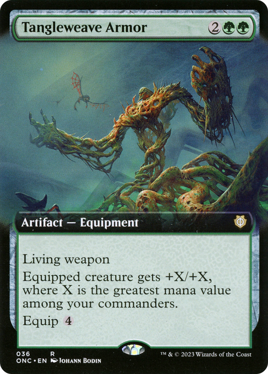 Tangleweave Armor (Extended Art) [Phyrexia: All Will Be One Commander] Foil