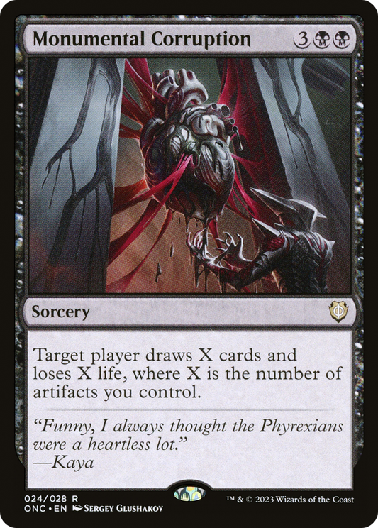 Monumental Corruption [Phyrexia: All Will Be One Commander] Foil