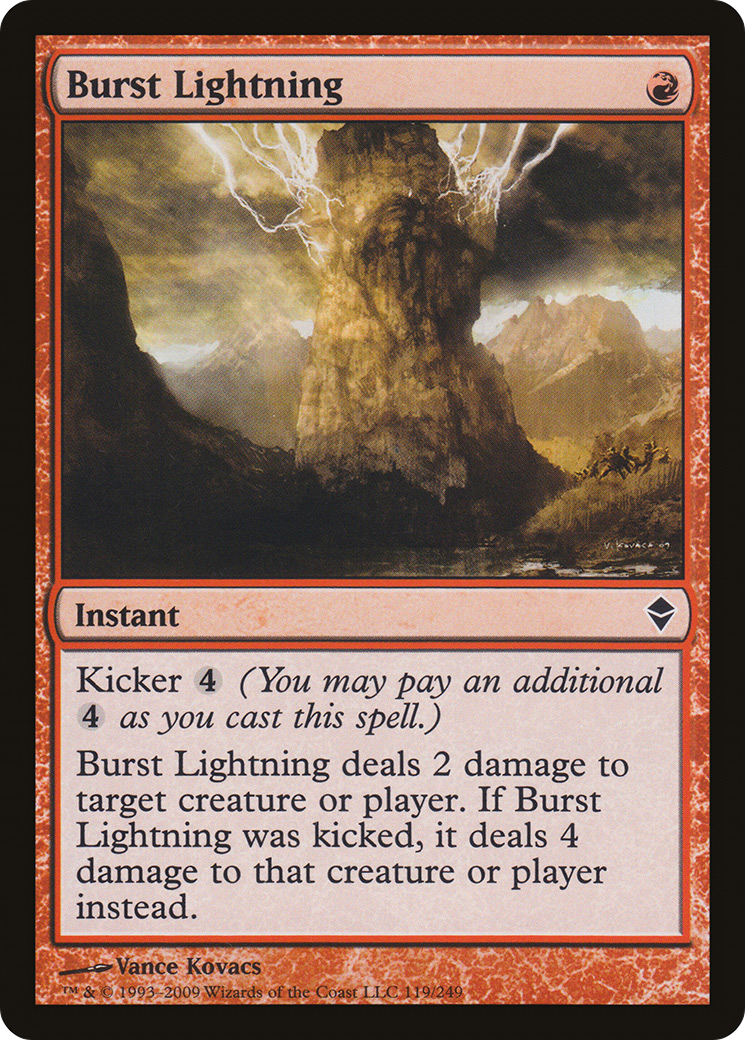 Burst Lightning [Zendikar] | Silver Goblin