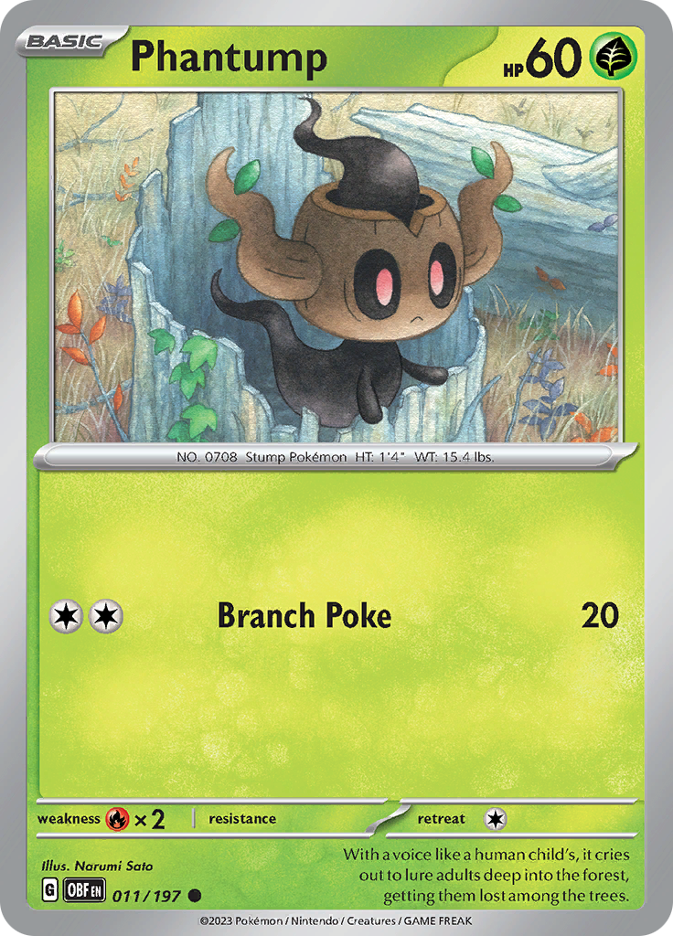 Phantump (011/197) [Scarlet & Violet: Obsidian Flames] | Silver Goblin