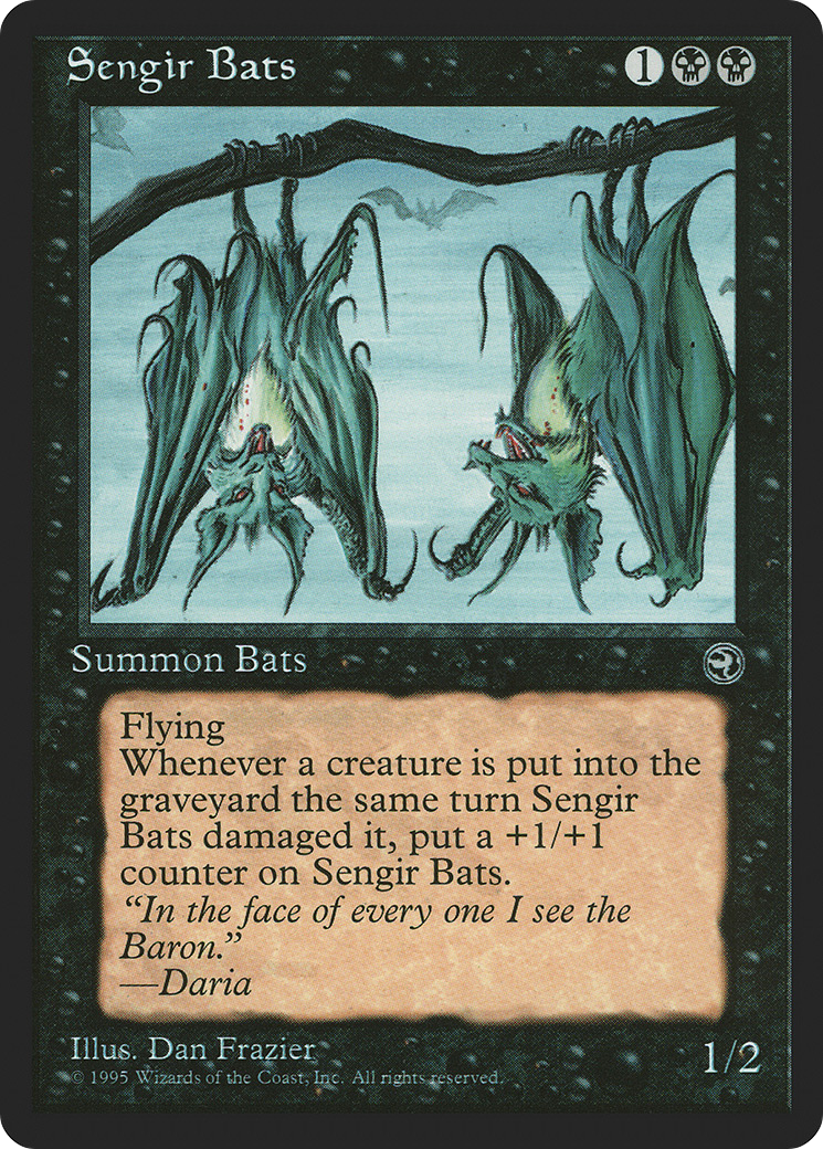 Sengir Bats (Ihsan's Shade Flavor Text) [Homelands] | Silver Goblin