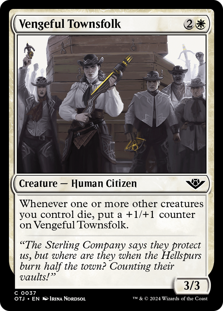 Vengeful Townsfolk [Outlaws of Thunder Junction] Foil