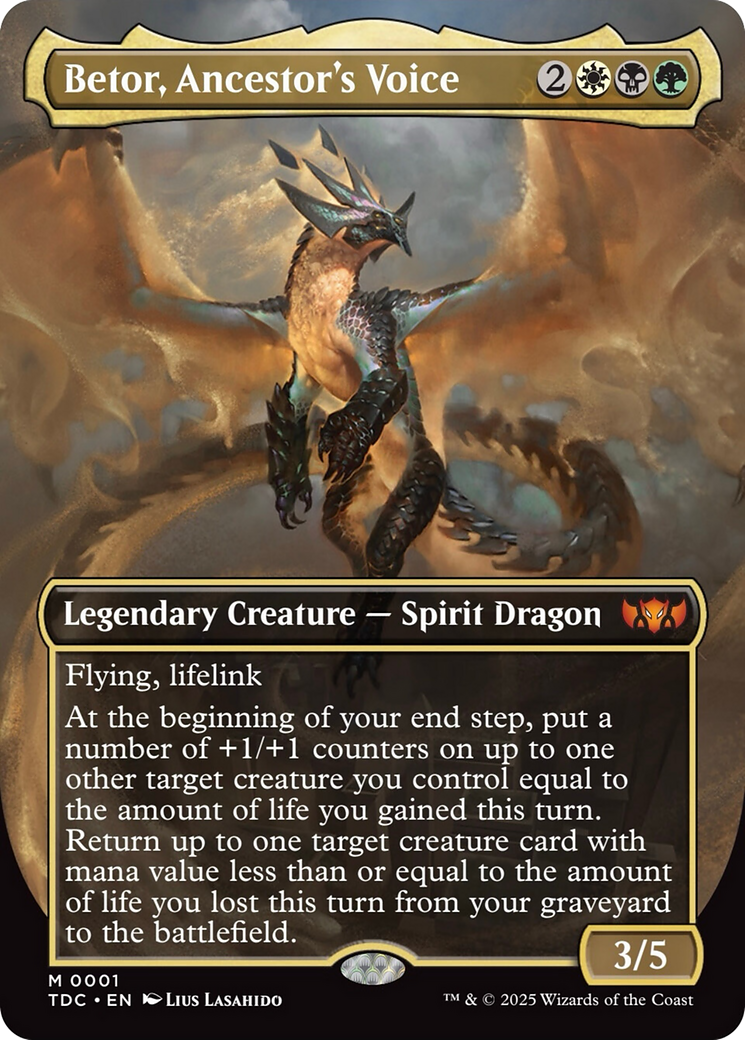 Betor, Ancestor's Voice (001) (Borderless) Foil - Commander: Tarkir: Dragonstorm