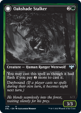 Oakshade Stalker // Moonlit Ambusher [Innistrad: Double Feature] Foil