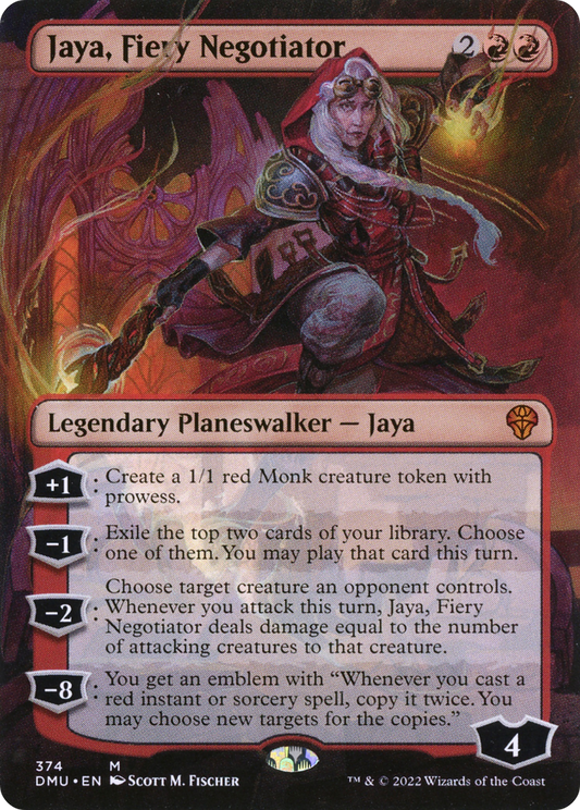 Jaya, Fiery Negotiator (Borderless) [Dominaria United] Foil
