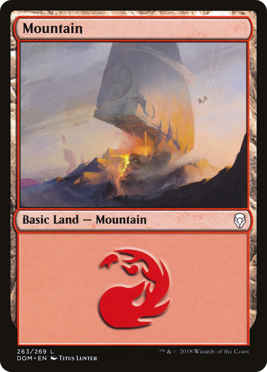 Mountain (263) [Dominaria] Foil