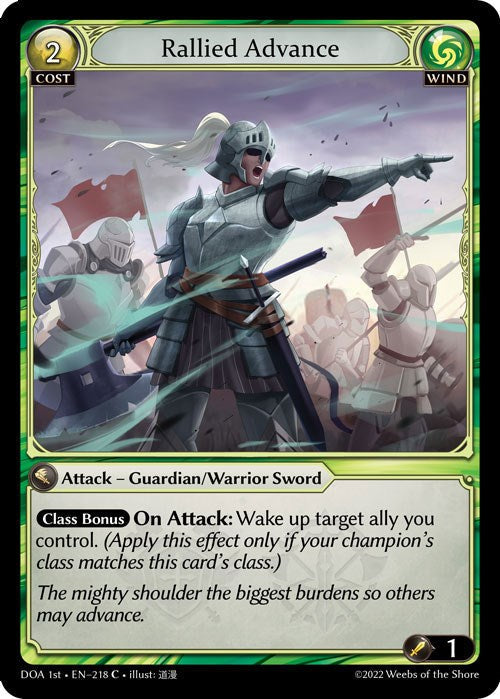Rallied Advance (218) [Dawn of Ashes: 1st Edition] Foil