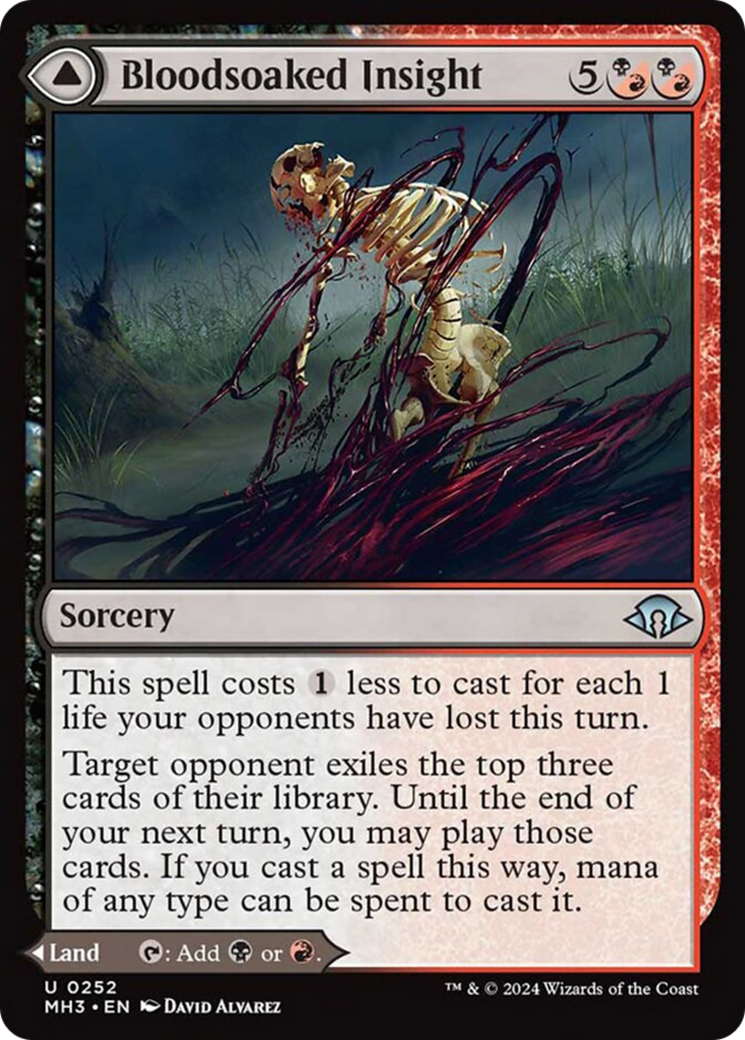 Bloodsoaked Insight // Sanguine Morass [Modern Horizons 3] Foil