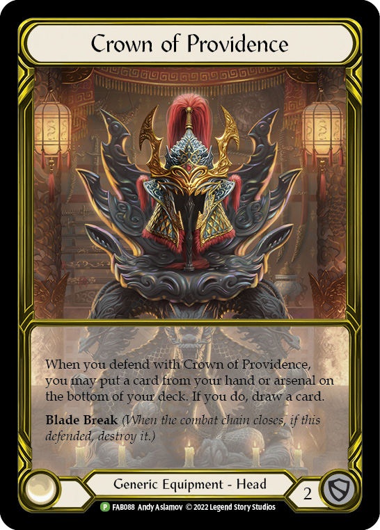 Crown of Providence (Golden) [FAB088] (Promo)  Cold Foil | Silver Goblin