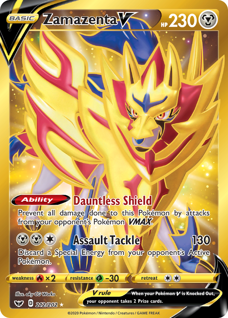 Zamazenta V (212/202) [Sword & Shield: Base Set] | Silver Goblin