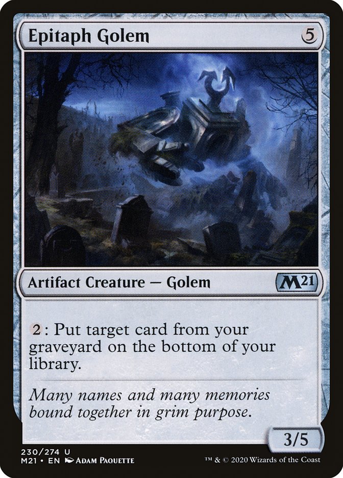 Epitaph Golem [Core Set 2021] | Silver Goblin