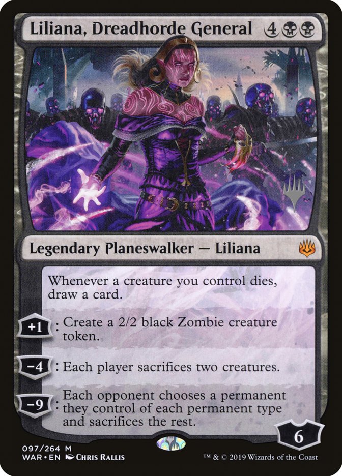 Liliana, Dreadhorde General (Promo Pack) [War of the Spark Promos] | Silver Goblin