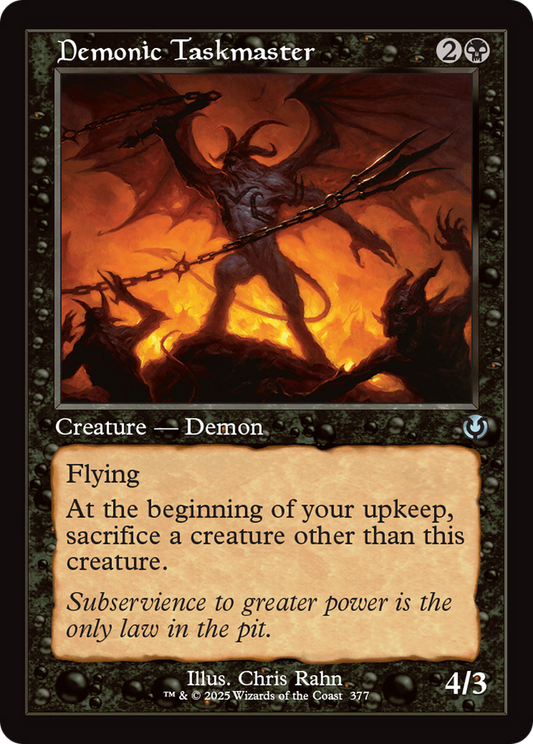 Demonic Taskmaster (Retro Frame) (377) - Innistrad Remastered