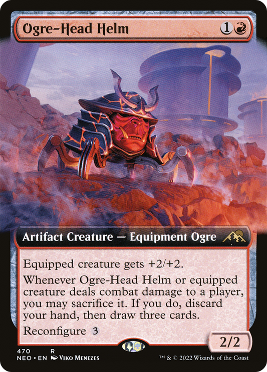 Ogre-Head Helm (Extended Art) [Kamigawa: Neon Dynasty] Foil