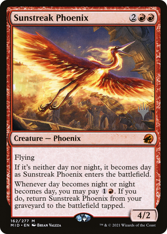 Sunstreak Phoenix (Promo Pack) [Innistrad: Midnight Hunt Promos] Foil