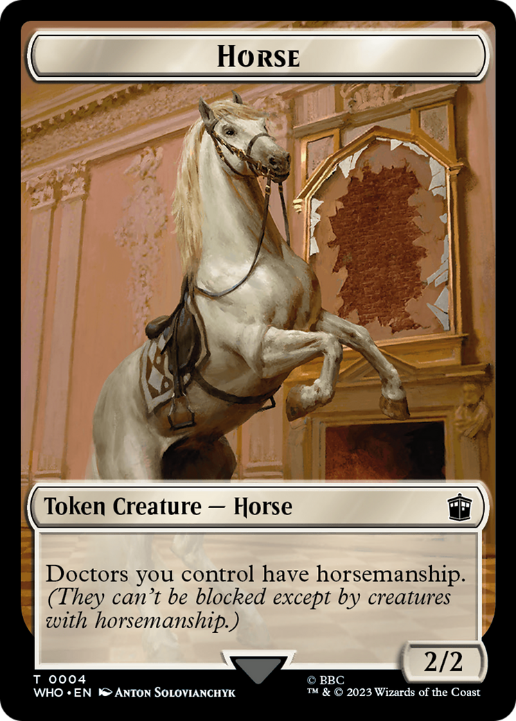 Horse // Clue (0022) Double-Sided Token [Doctor Who Tokens] | Silver Goblin