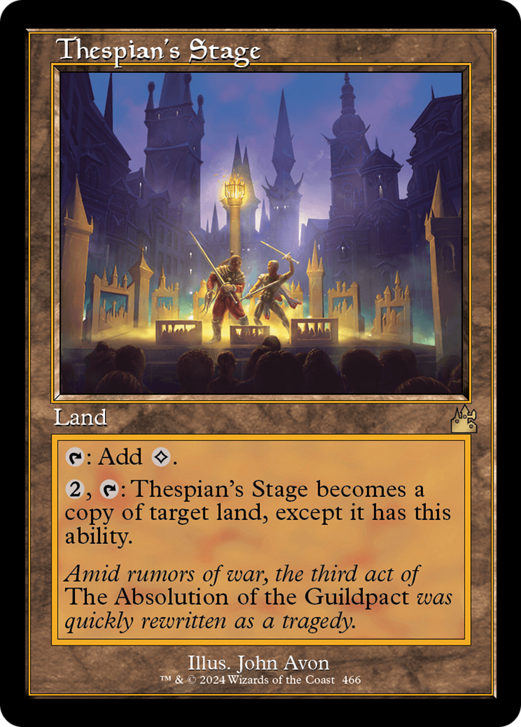 Thespian's Stage (Retro Frame) [Ravnica Remastered] | Silver Goblin