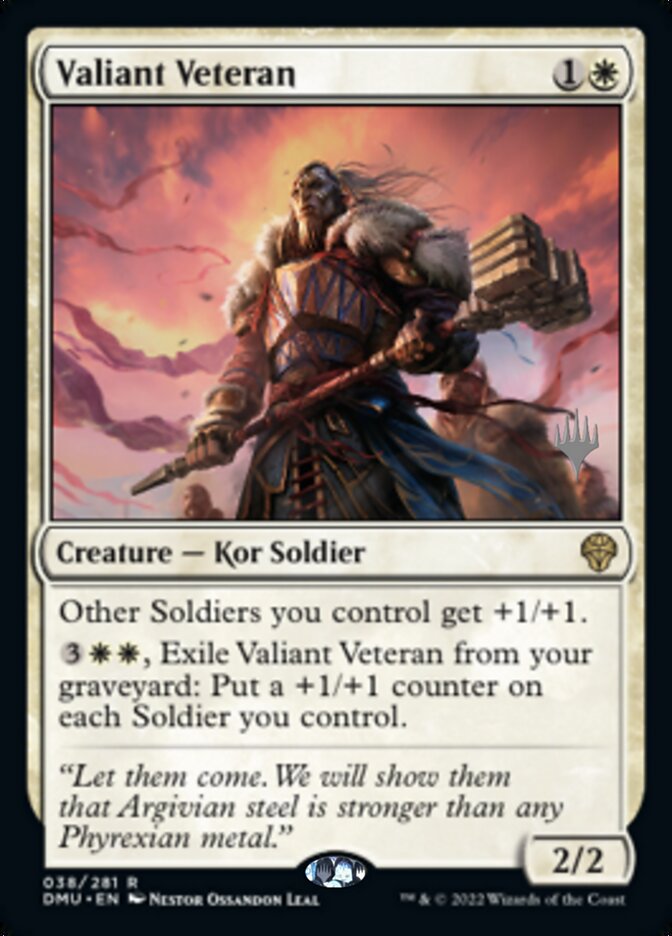 Valiant Veteran (Promo Pack) [Dominaria United Promos] | Silver Goblin