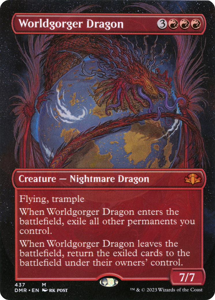 Worldgorger Dragon (Borderless Alternate Art) [Dominaria Remastered] Foil