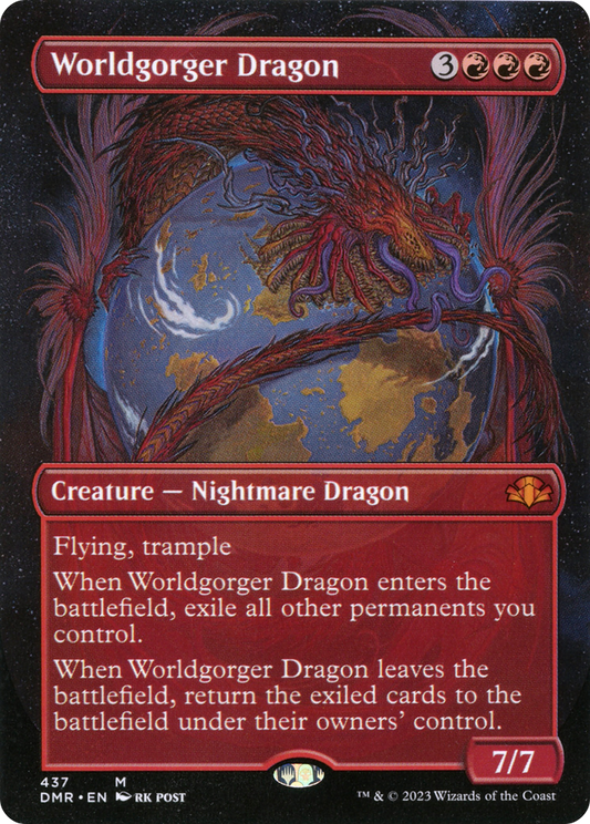 Worldgorger Dragon (Borderless Alternate Art) [Dominaria Remastered] Foil