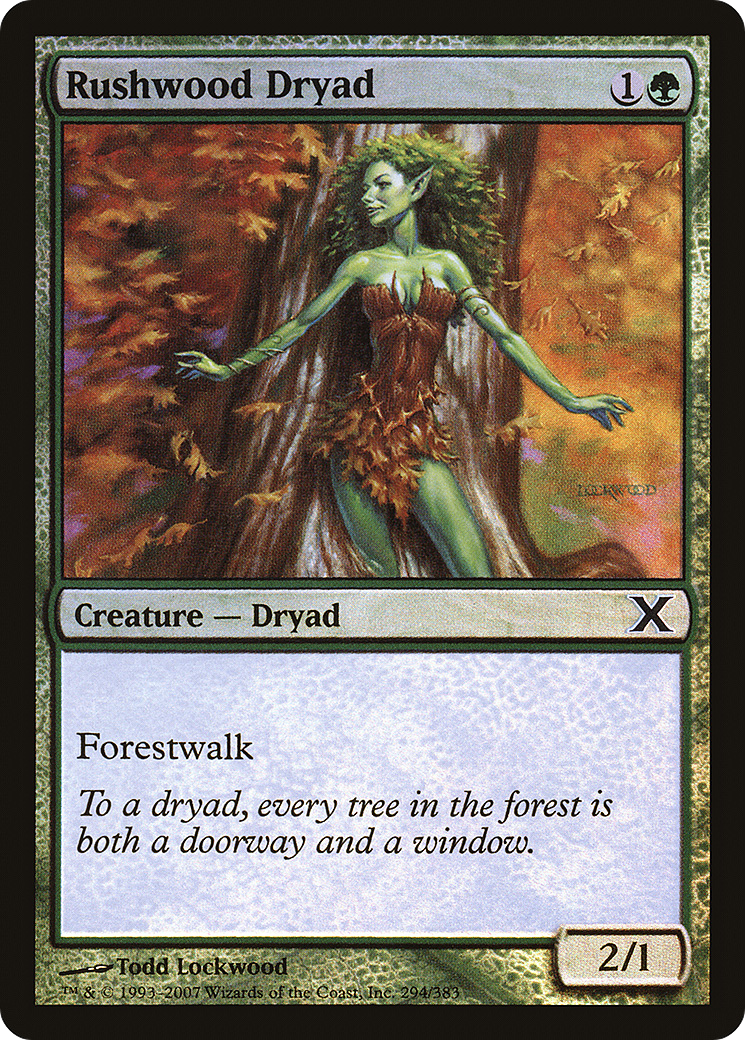 Rushwood Dryad (294) Foil - Tenth Edition