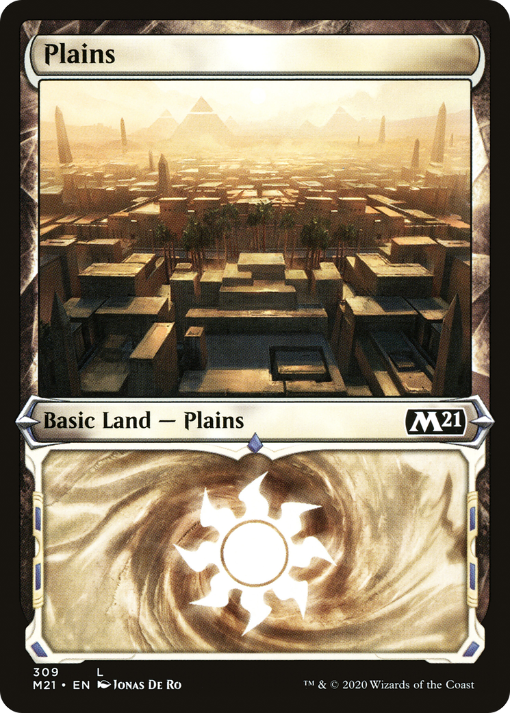 Plains (309) (Showcase) [Core Set 2021] Foil