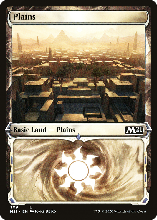 Plains (309) (Showcase) [Core Set 2021] Foil