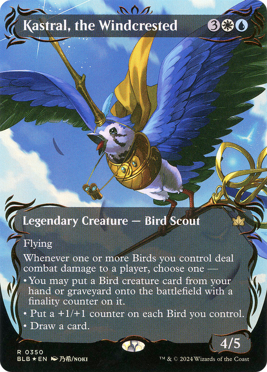 Kastral, the Windcrested: (Showcase)(Borderless) Foil (350)