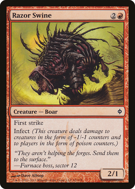 Razor Swine [New Phyrexia] Foil