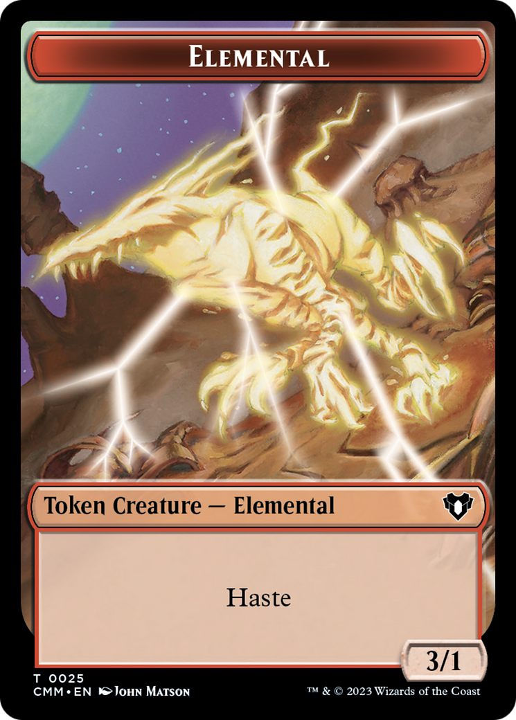Elemental Token (25) [Commander Masters Tokens] | Silver Goblin