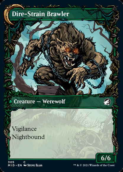 Tireless Hauler // Dire-Strain Brawler (Showcase Equinox) [Innistrad: Midnight Hunt] Foil