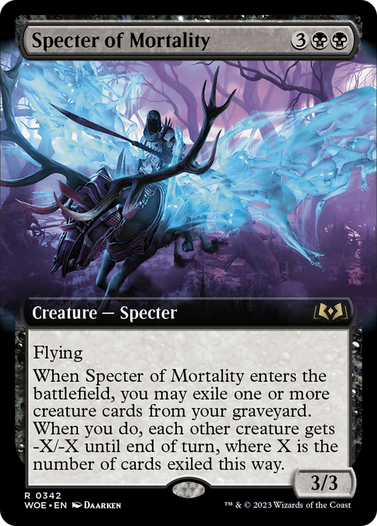 Specter of Mortality (Extended Art) [Wilds of Eldraine] Foil