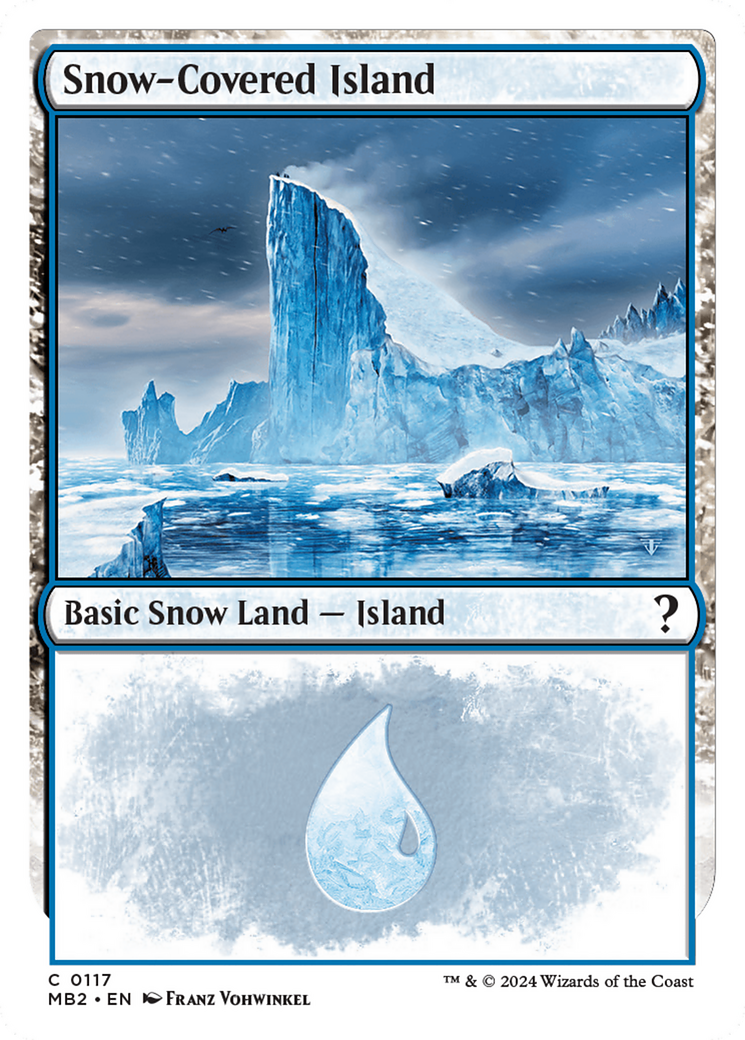 Snow-Covered Island (White Border) [Mystery Booster 2] | Silver Goblin