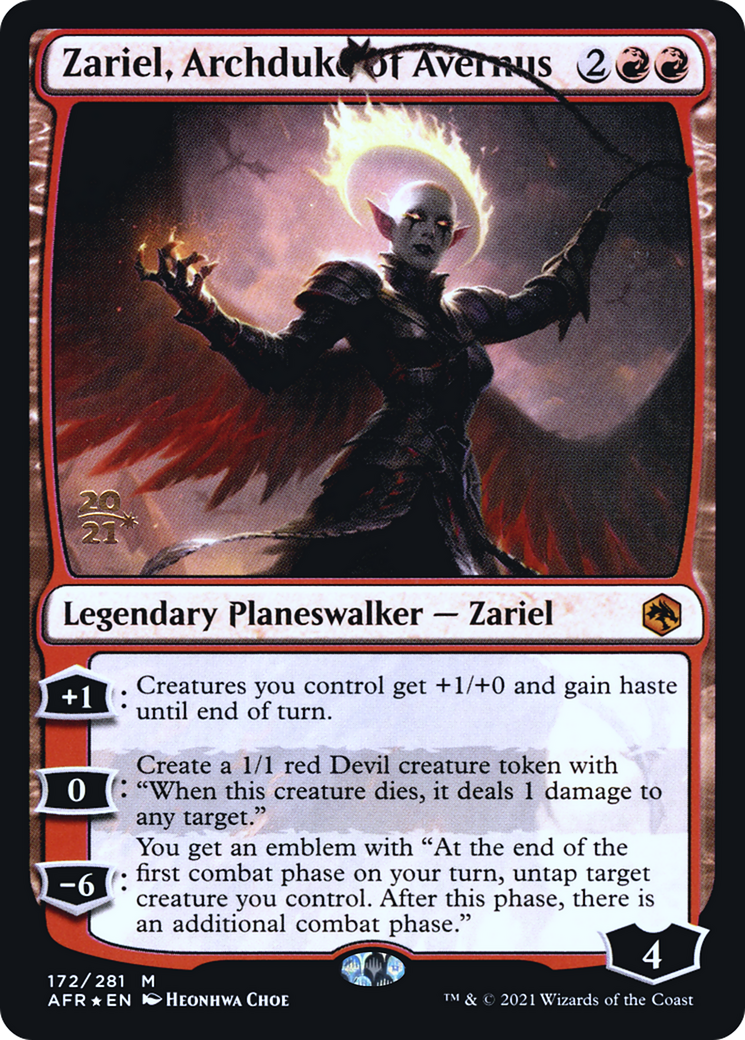 Zariel, Archduke of Avernus [Dungeons & Dragons: Adventures in the Forgotten Realms Prerelease Promos] | Silver Goblin