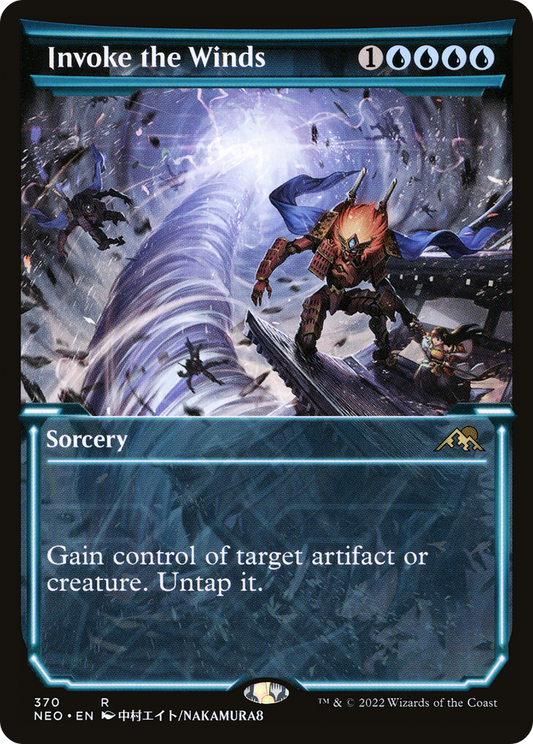 Invoke the Winds (Showcase Soft Glow) [Kamigawa: Neon Dynasty] Foil